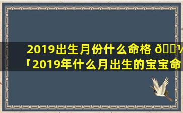 2019出生月份什么命格 🌼 「2019年什么月出生的宝宝命好」